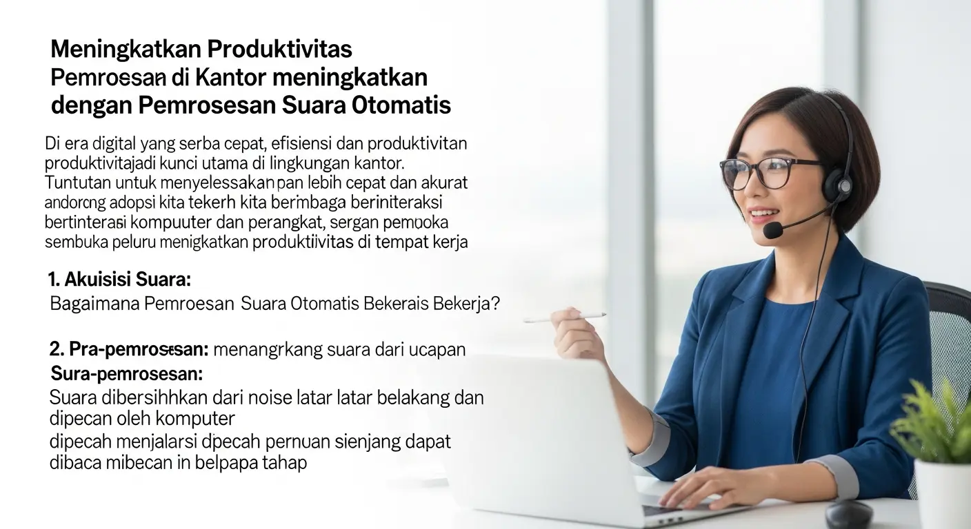 Meningkatkan Produktivitas di Kantor dengan Pemrosesan Suara Otomatis