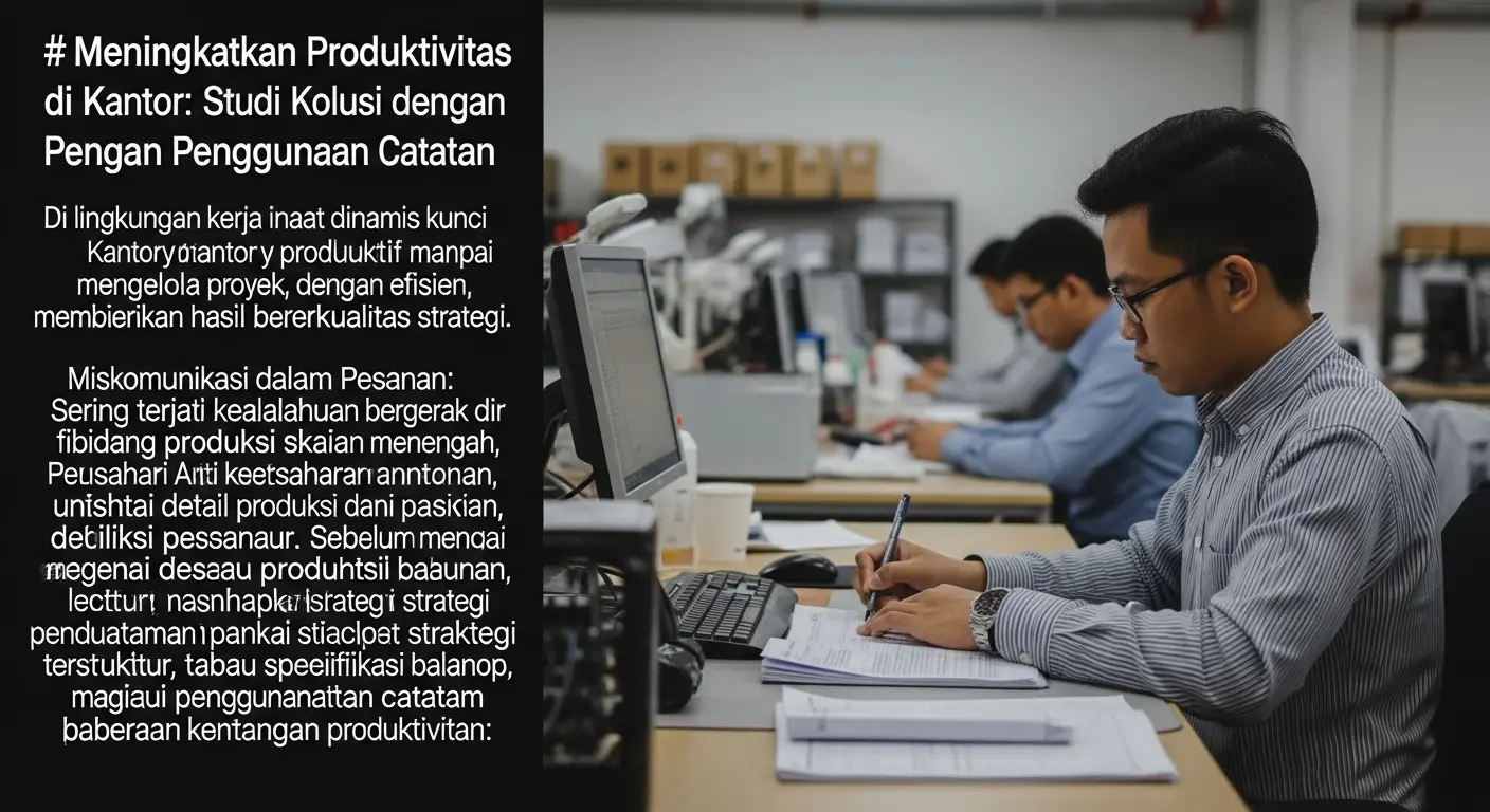 Meningkatkan Produktivitas di Kantor: Studi Kasus dan Solusi Catatan