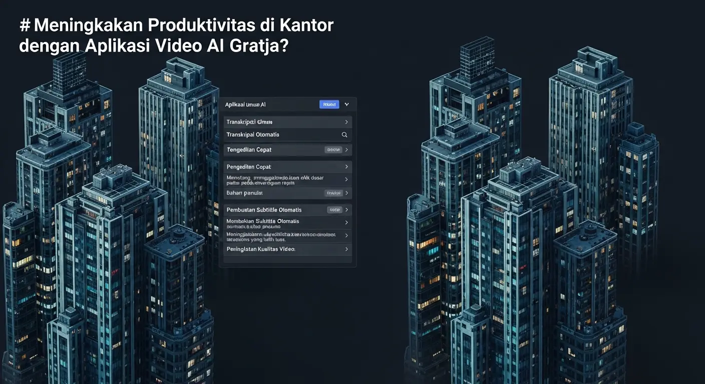 Meningkatkan Produktivitas di Kantor dengan Aplikasi Video AI Gratis