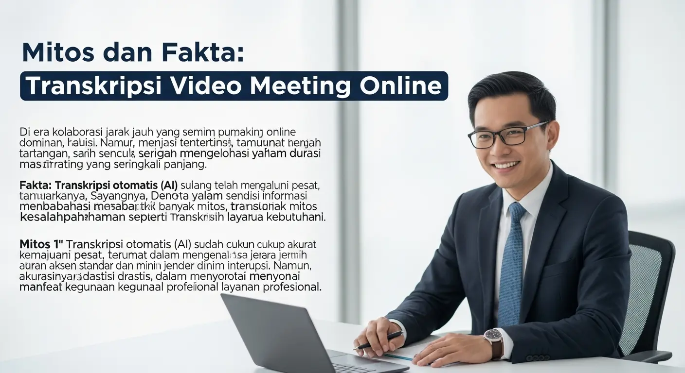 Mitos dan Fakta: Transkripsi Video Meeting Online