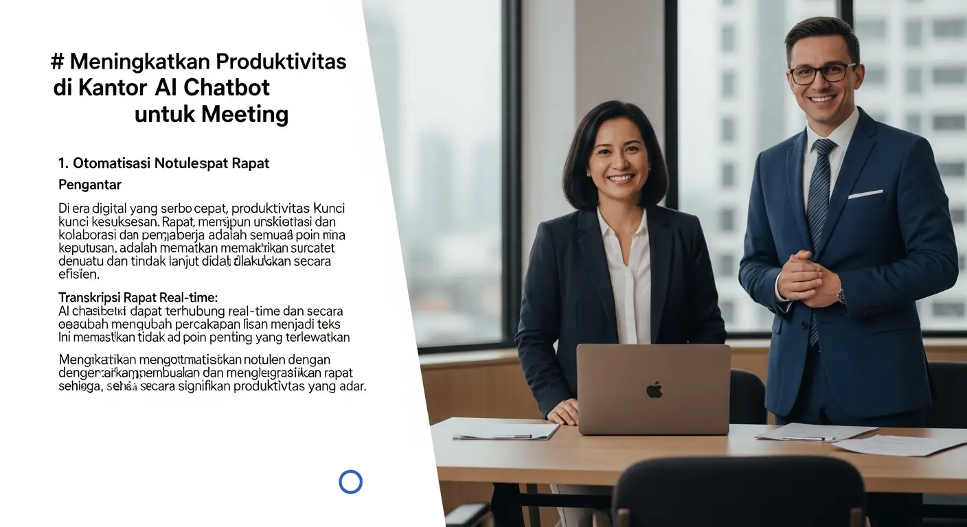 Meningkatkan Produktivitas di Kantor dengan AI Chatbot untuk Meeting