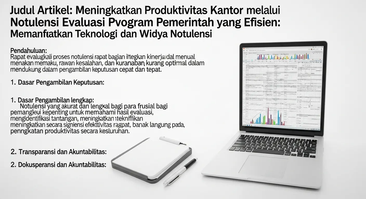 Notulensi Evaluasi Program Pemerintah untuk Produktivitas Kantor