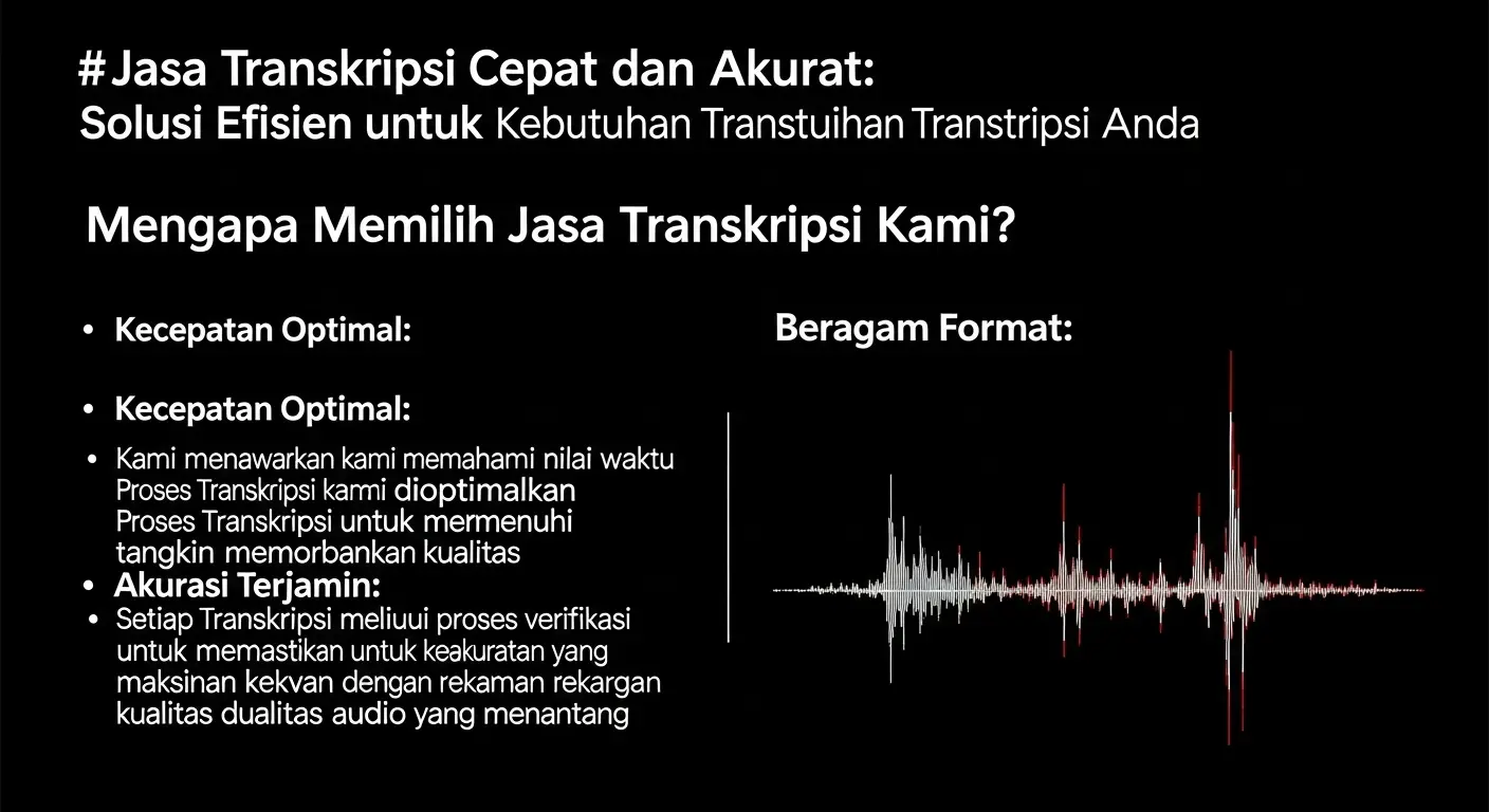 Jasa Transkripsi Cepat dan Akurat untuk Semua