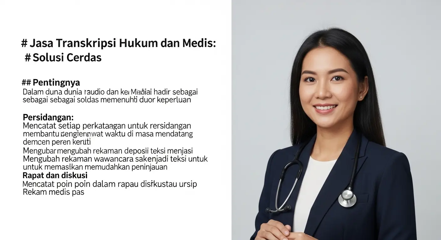 Jasa Transkripsi Hukum dan Medis: Solusi Cerdas