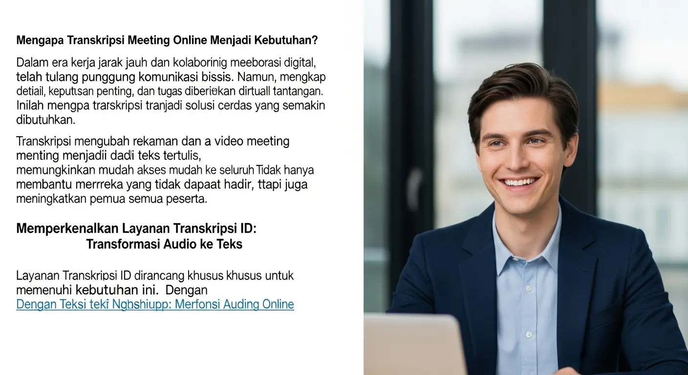 Transkripsi Video Meeting Online: Solusi Cerdas untuk Menangkap Semua Informasi Penting