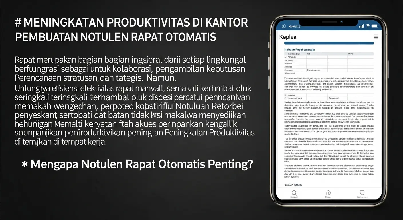 Meningkatkan Produktivitas di Kantor dengan Pembuatan Notulen Rapat Otomatis