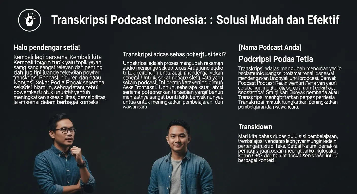 Transkripsi Podcast Indonesia: Solusi Mudah dan Efektif