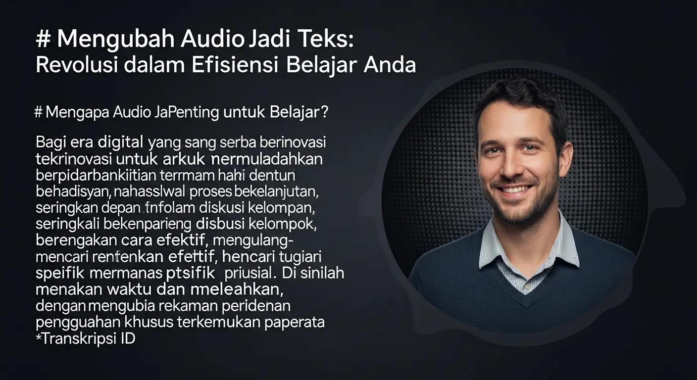 Upload Audio Jadi Teks Indonesia: Meningkatkan Efisiensi Belajar Anda
