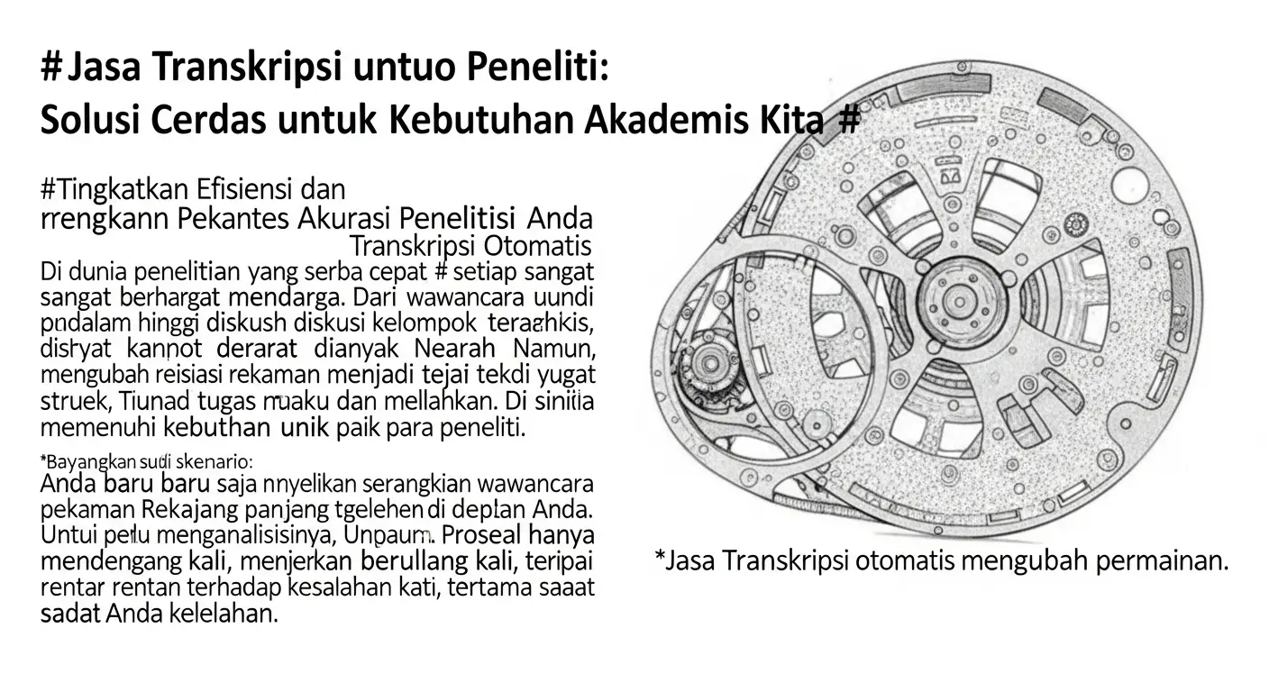 Jasa Transkripsi untuk Peneliti: Solusi Cerdas untuk Kebutuhan Akademis Kita
