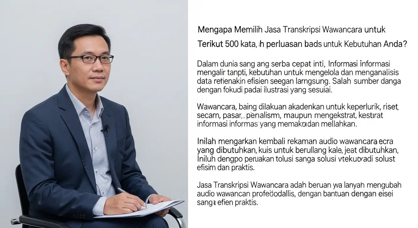 Mengapa Memilih Jasa Transkripsi Wawancara untuk Kebutuhan Anda?