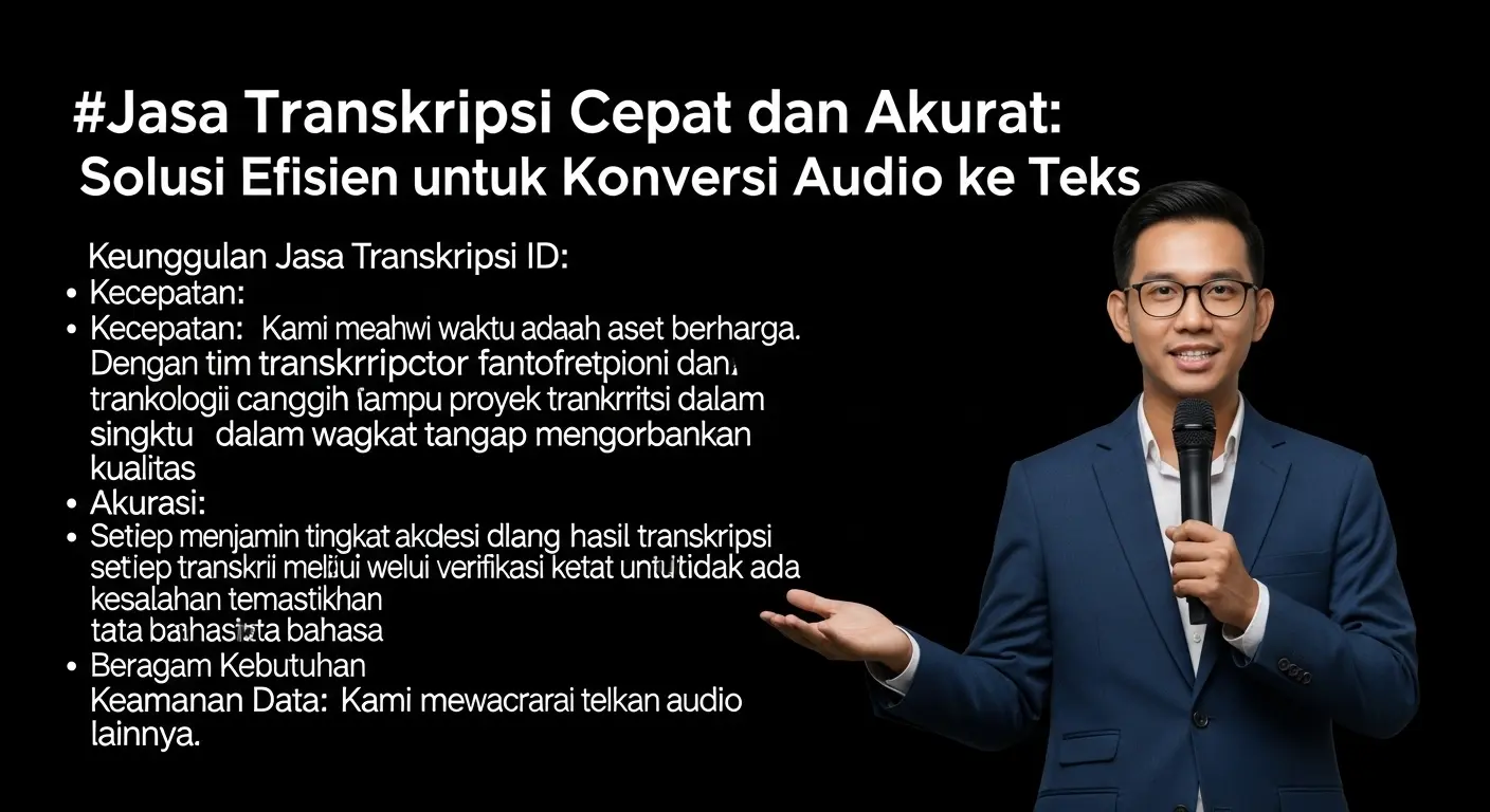 Jasa Transkripsi Cepat dan Akurat untuk Berbagai Kebutuhan