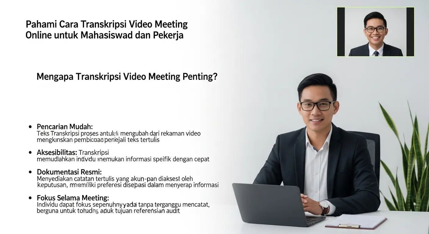 Pahami Cara Transkripsi Video Meeting Online untuk Mahasiswa dan Pekerja