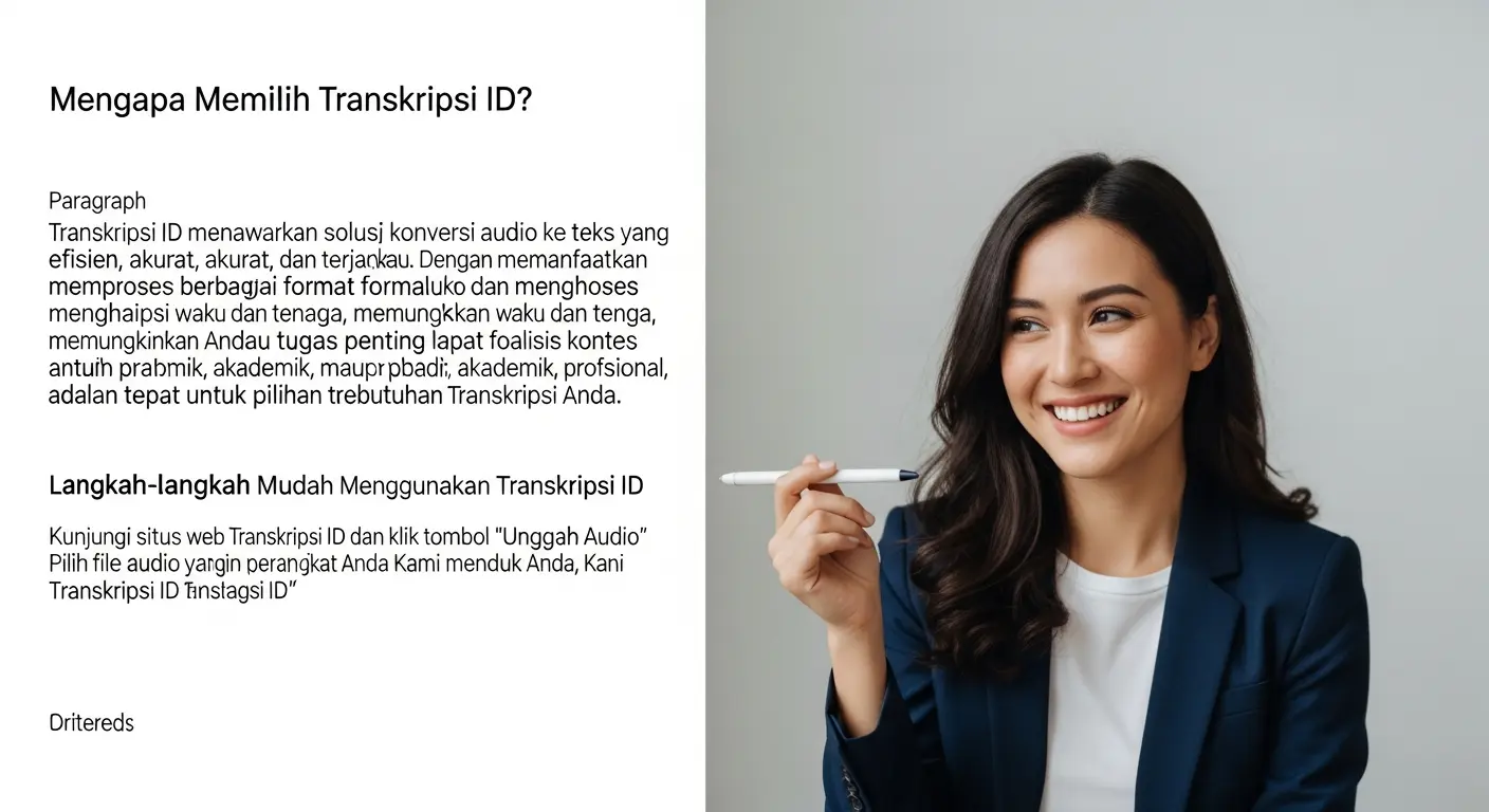 Konversi Audio ke Teks Bahasa Indonesia dengan Transkripsi ID