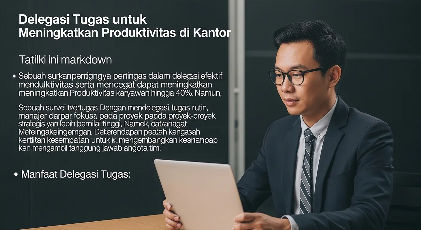 Delegasi Tugas untuk Meningkatkan Produktivitas di Kantor