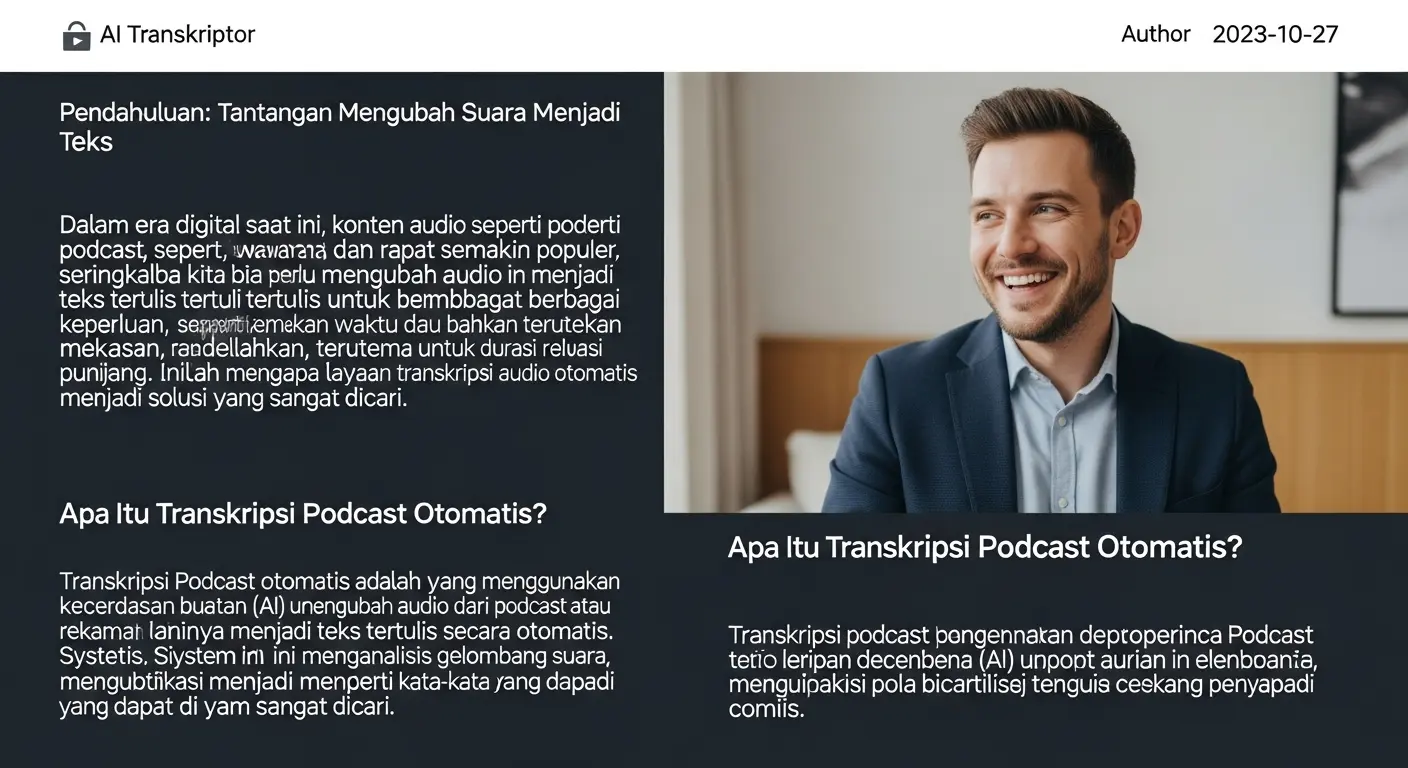 Transkripsi Podcast Indonesia: Memudahkan Proses Pembuatan Teks Otomatis