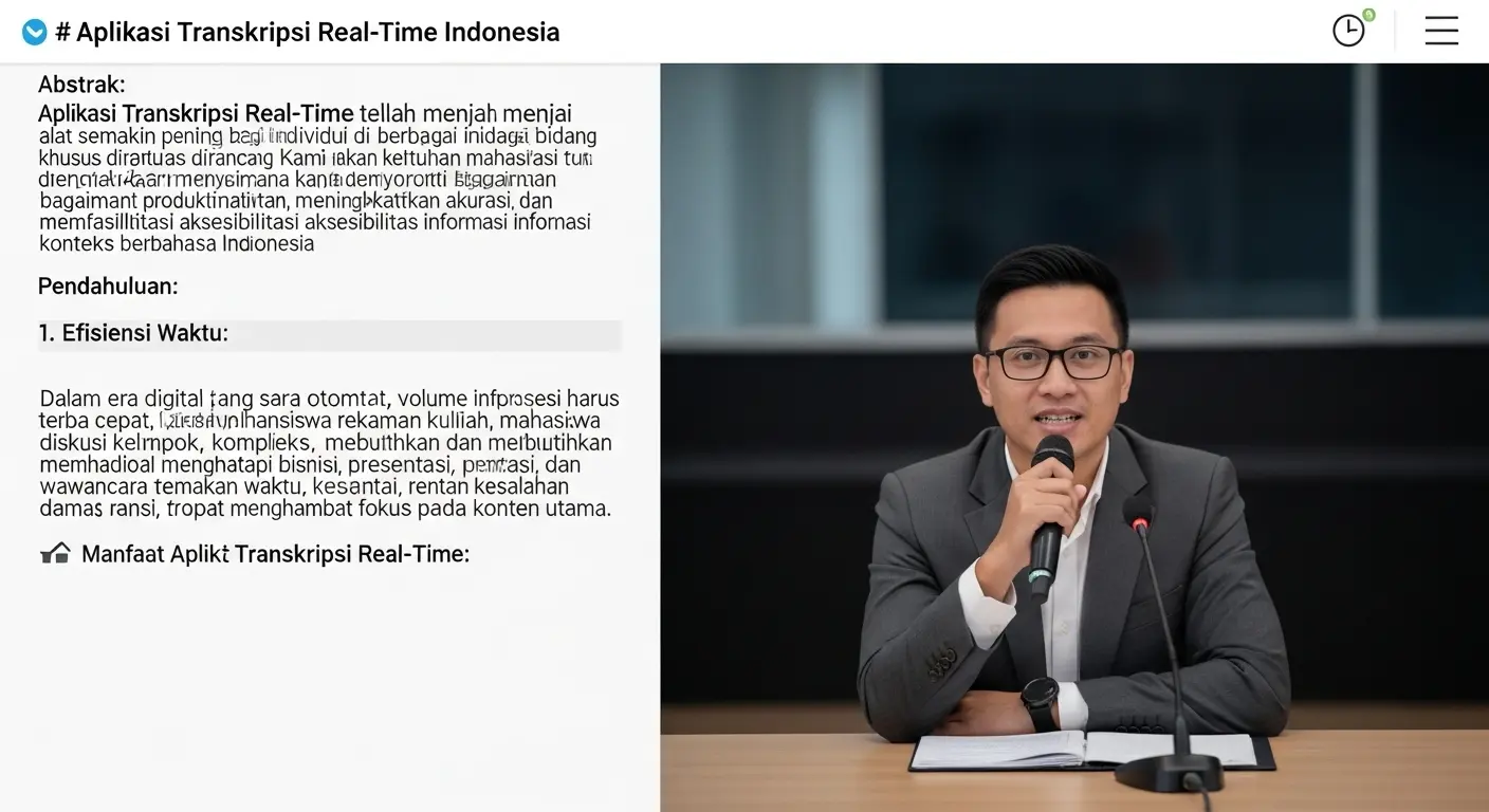 Aplikasi Transkripsi Real-Time Indonesia: Solusi Praktis untuk Mahasiswa