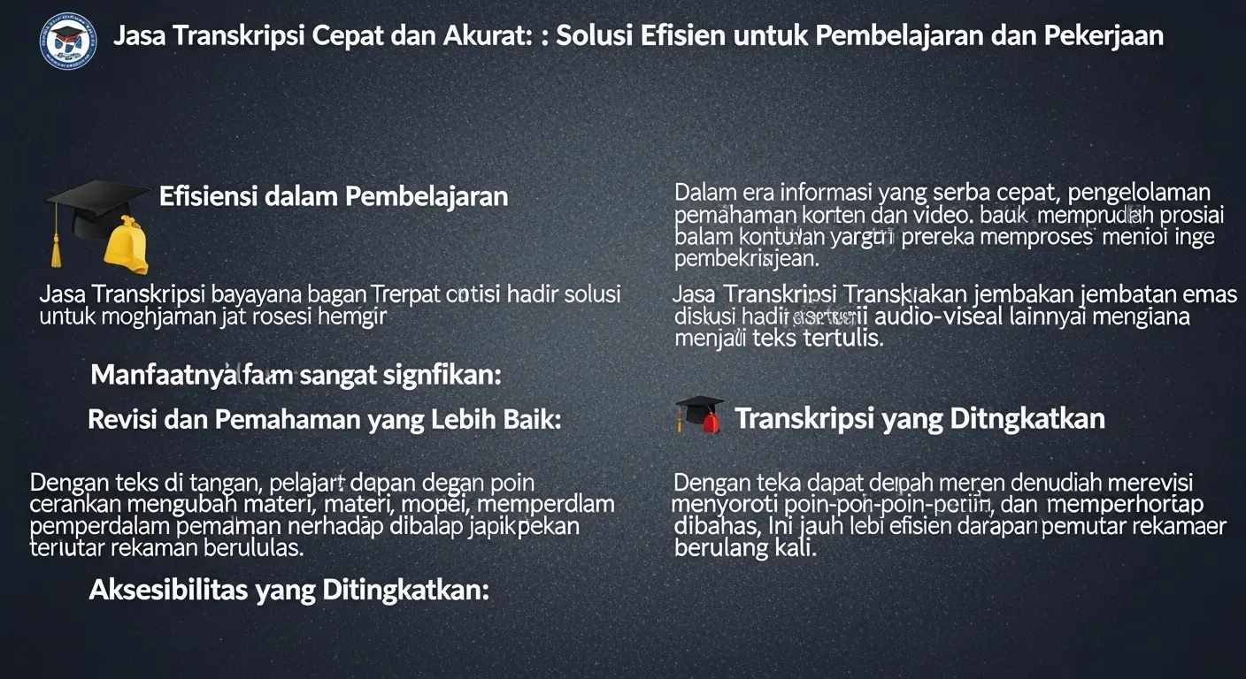Jasa Transkripsi Cepat dan Akurat: Mempermudah Proses Belajar dan Bekerja