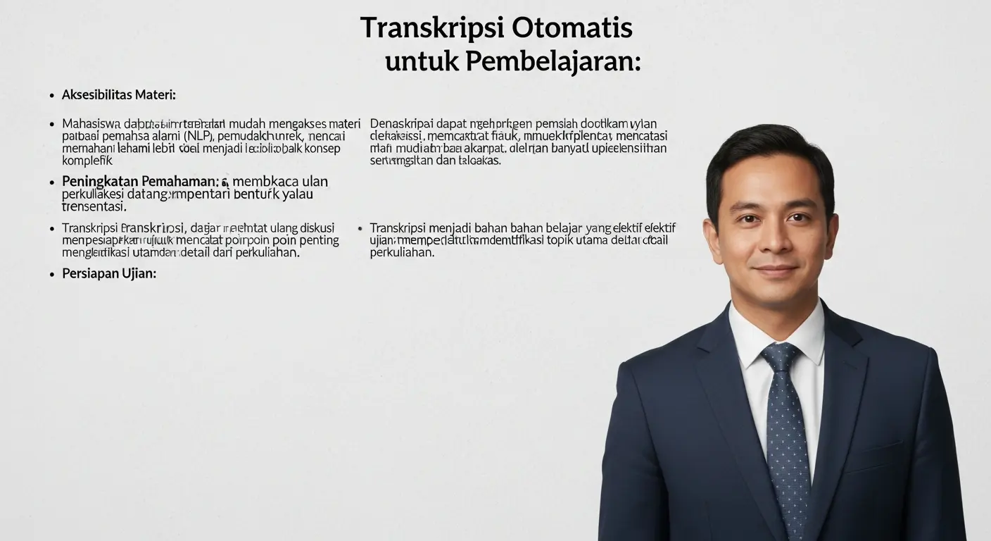 Transkripsi Otomatis Bahasa Indonesia untuk Pembelajaran dan Wawancara