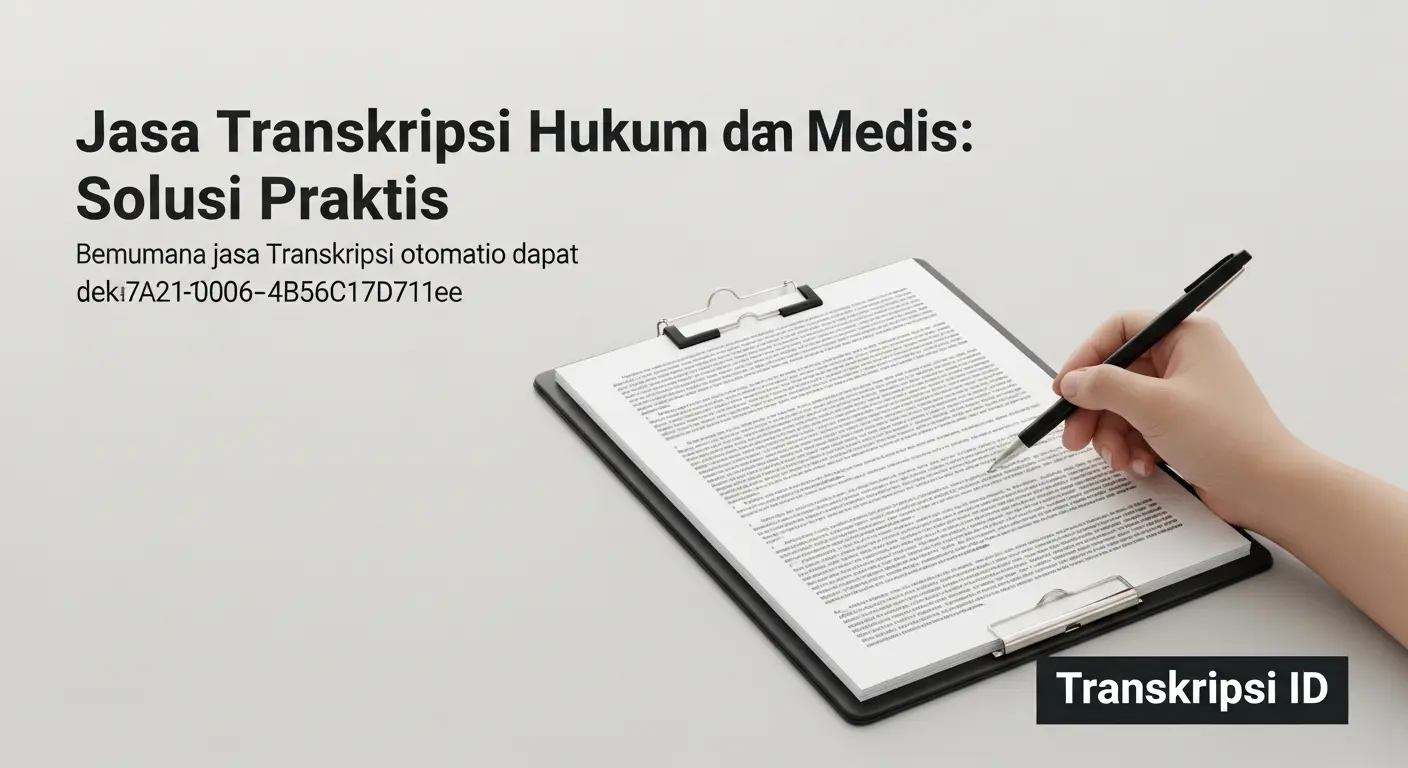 Jasa Transkripsi Hukum dan Medis: Solusi Praktis