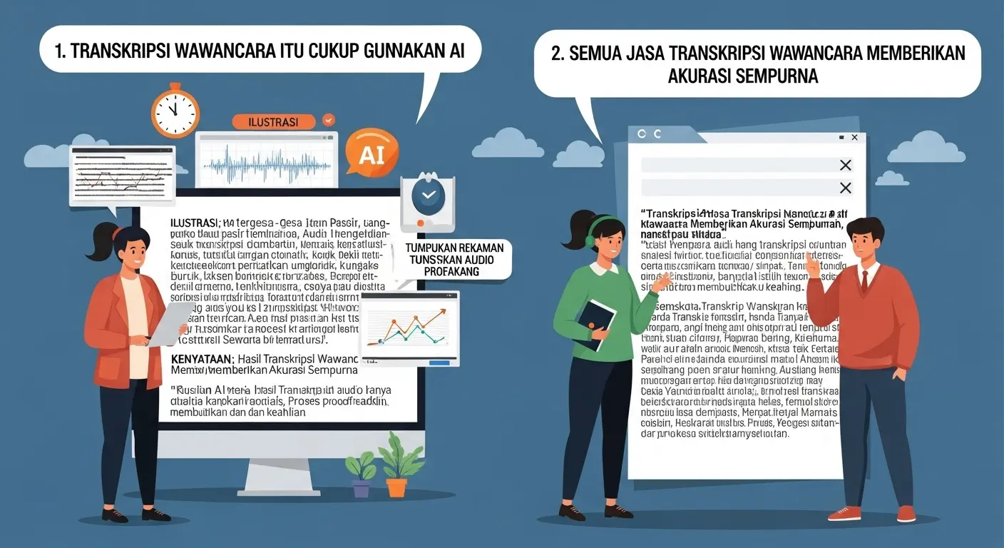 5 Mitos Tentang Jasa Transkripsi Wawancara yang Harus Anda Tahu