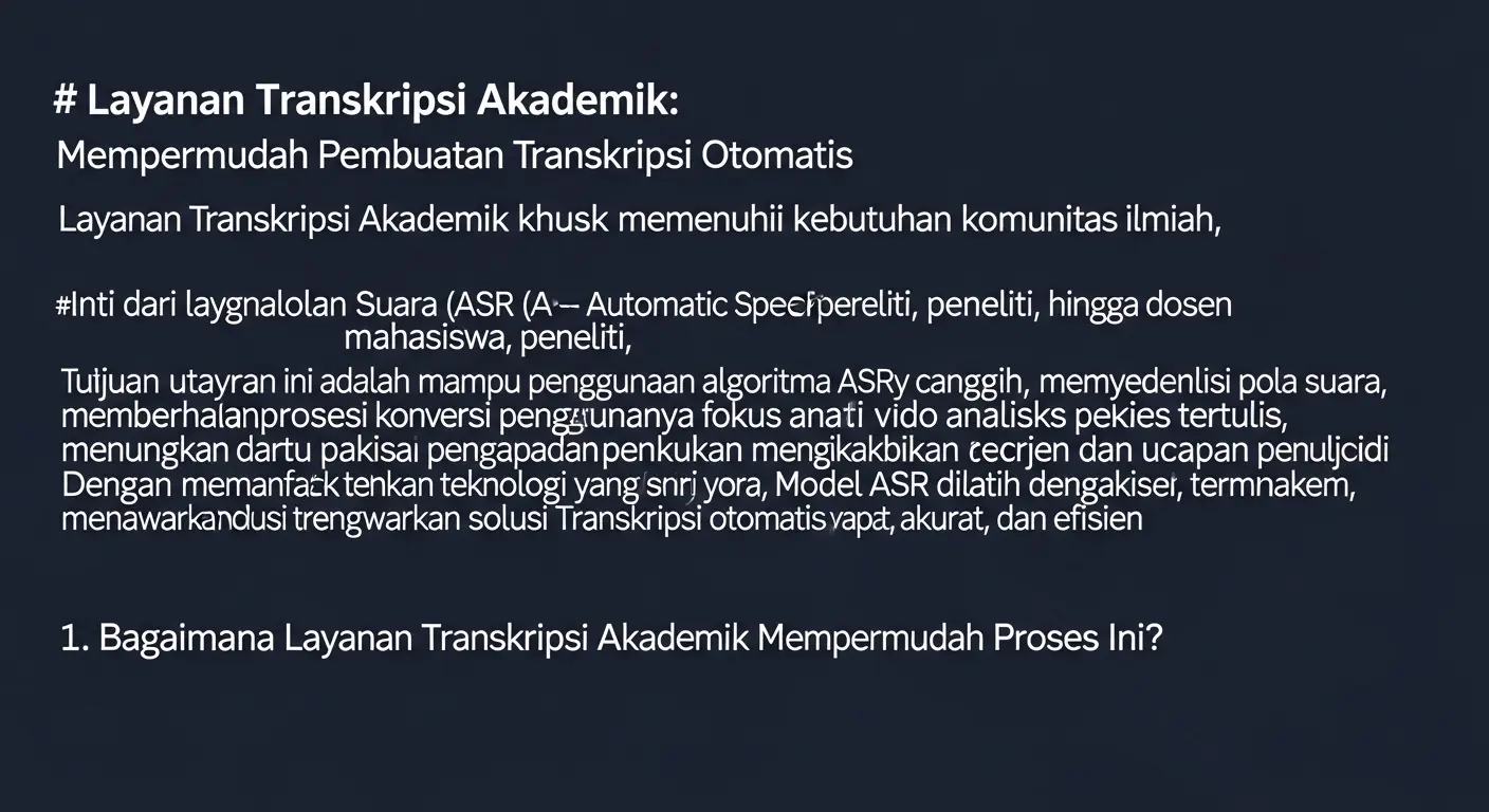 Layanan Transkripsi Akademik: Mempermudah Pembuatan Transkripsi Otomatis