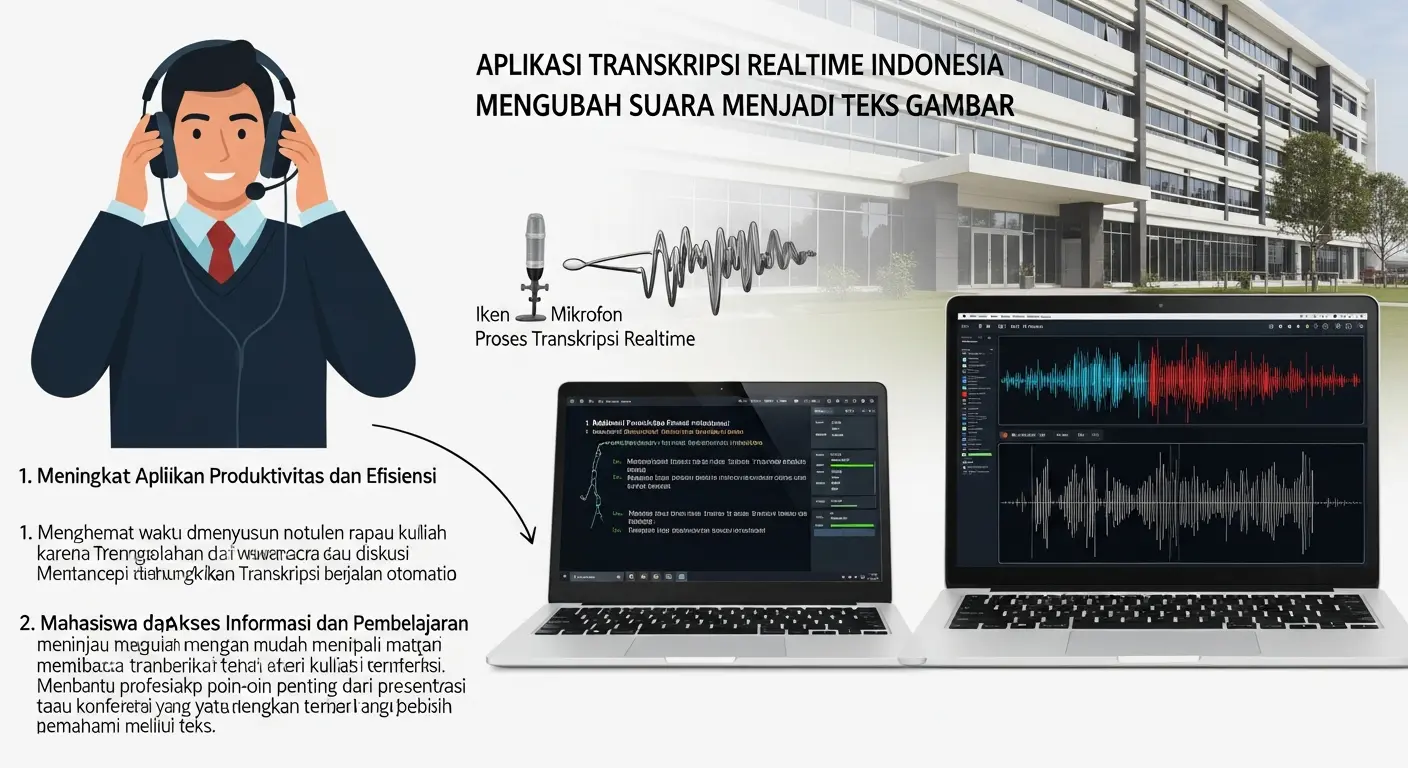 Aplikasi Transkripsi Realtime Indonesia: Menyulap Audio Menjadi Teks