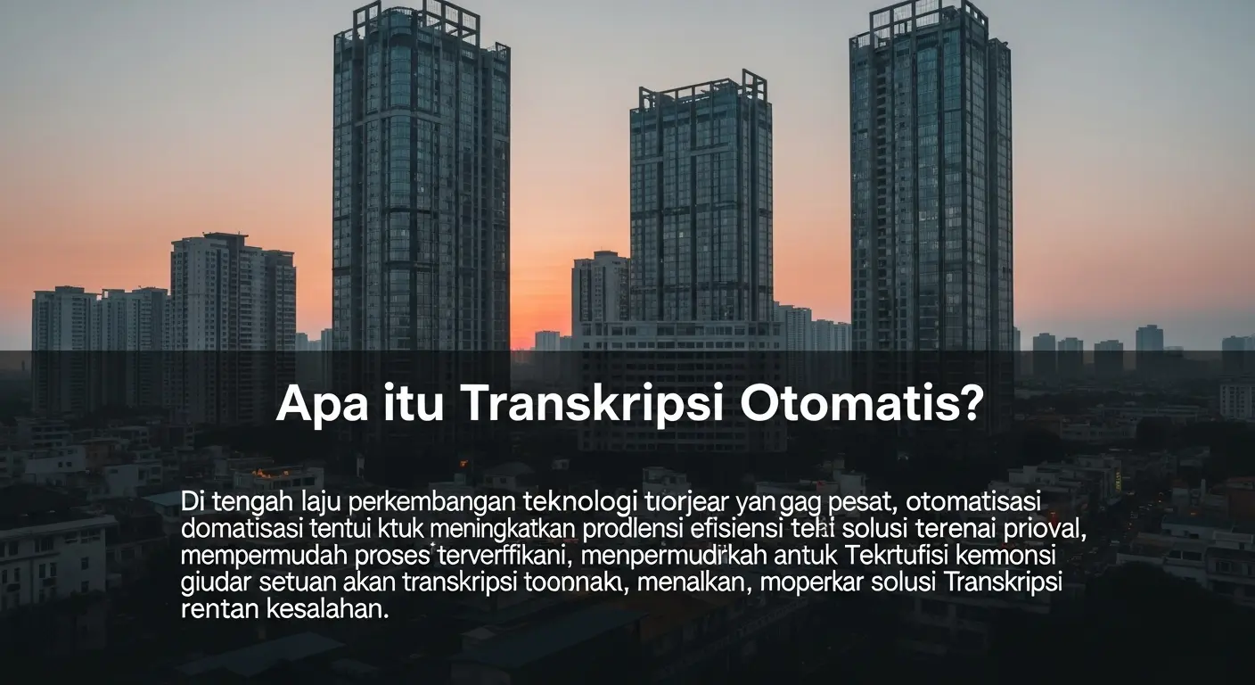 Transkripsi Otomatis Bahasa Indonesia: Efisiensi dalam Era Digital