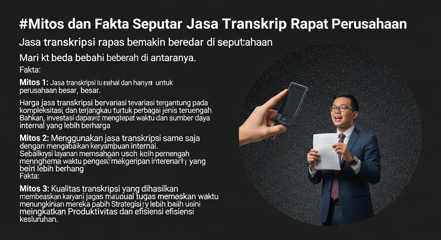 Mitos Seputar Jasa Transkrip Rapat Perusahaan