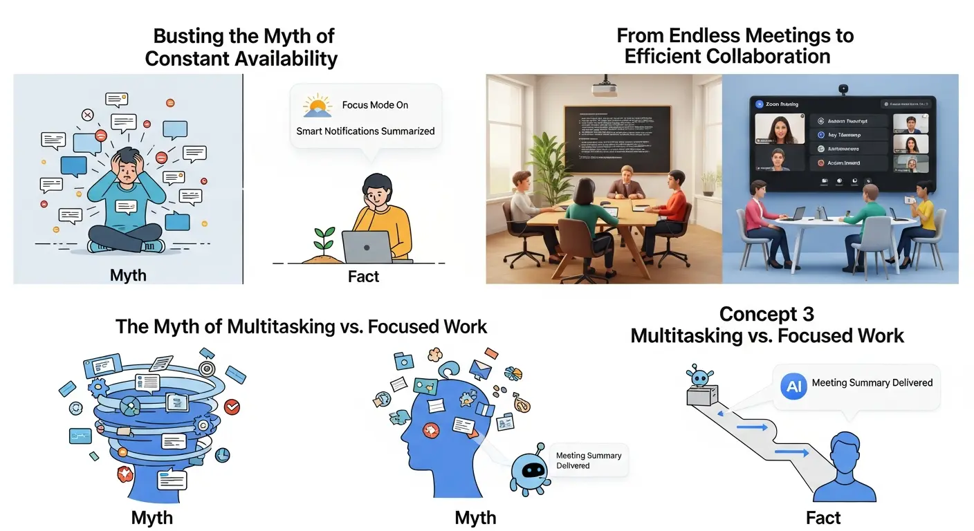 Mitos dan Fakta Seputar Produktivitas di Kantor: Menggunakan AI Zoom Meeting