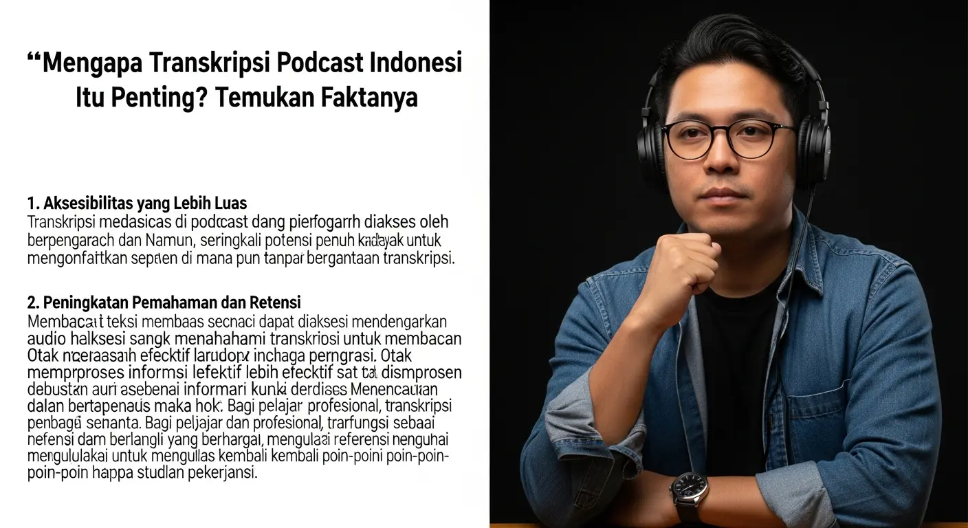 Mengapa Transkripsi Podcast Indonesia Itu Penting? Temukan Faktanya!