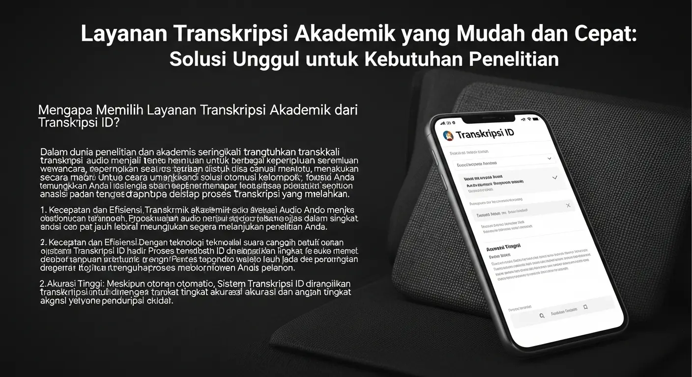 Layanan Transkripsi Akademik yang Mudah dan Cepat
