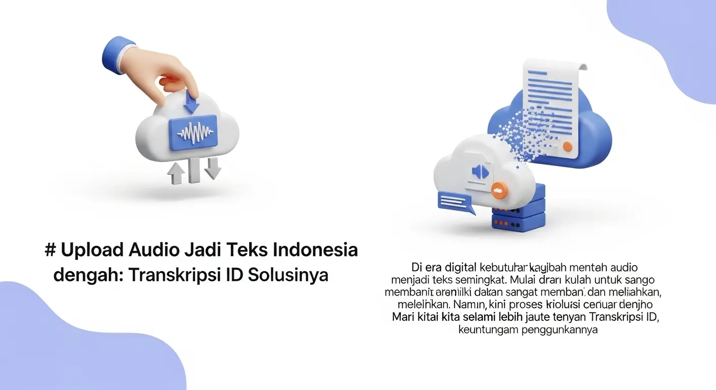 Upload Audio Jadi Teks Indonesia dengan Mudah