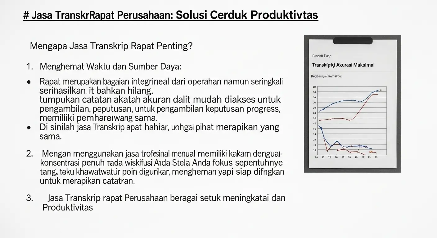 Jasa Transkrip Rapat Perusahaan: Solusi Cerdas untuk Produktivitas