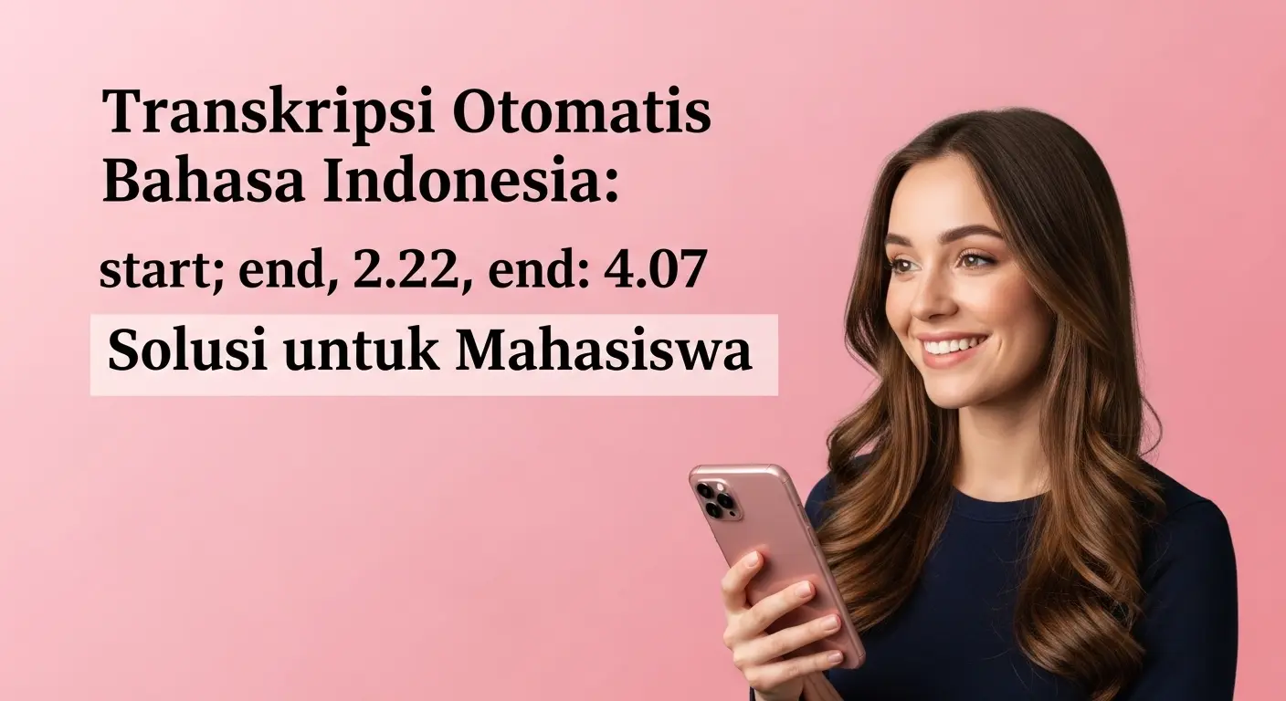 Transkripsi Otomatis Bahasa Indonesia: Solusi untuk Mahasiswa