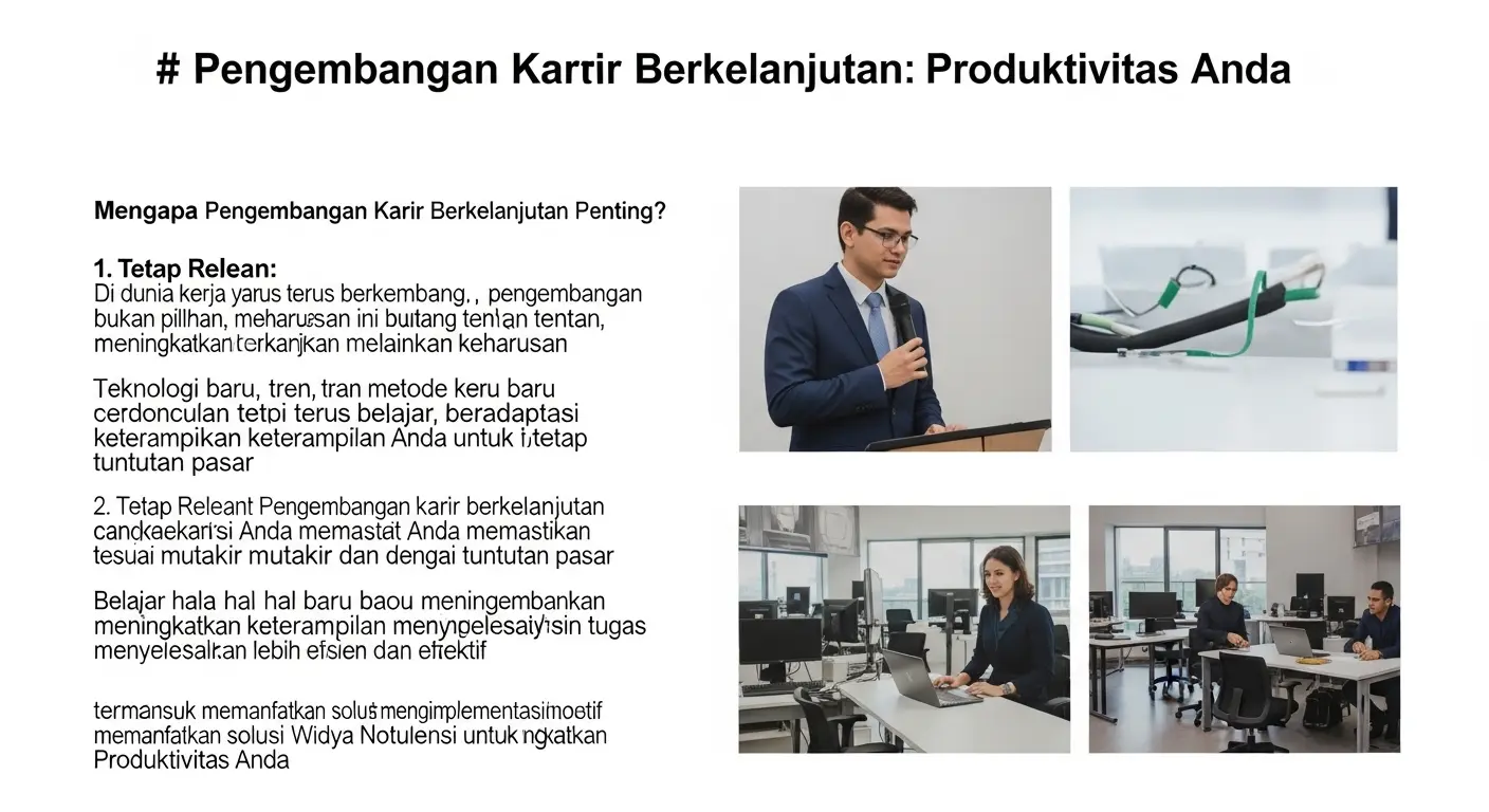 Pengembangan Karir Berkelanjutan di Tempat Kerja: Meningkatkan Produktivitas Anda
