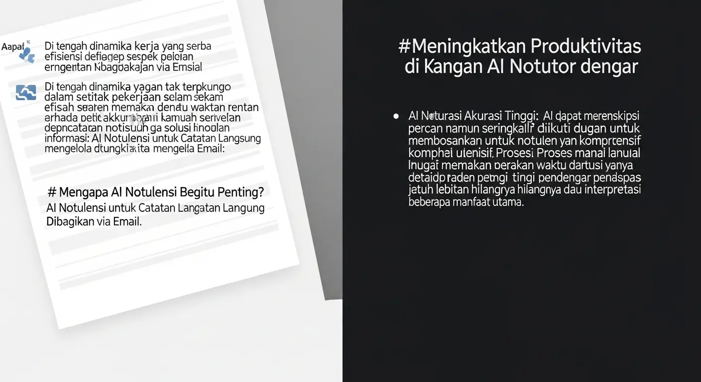 Meningkatkan Produktivitas di Kantor dengan AI Notulensi untuk Catatan Langsung Dibagikan via Email