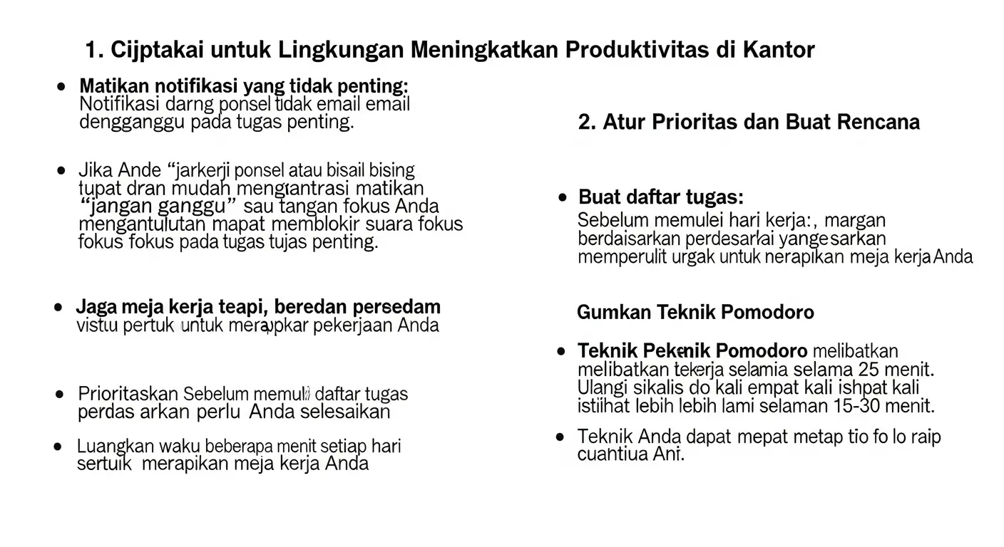 Tips Menjaga Produktivitas di Kantor: Menghindari Distraksi dan Konsentrasi