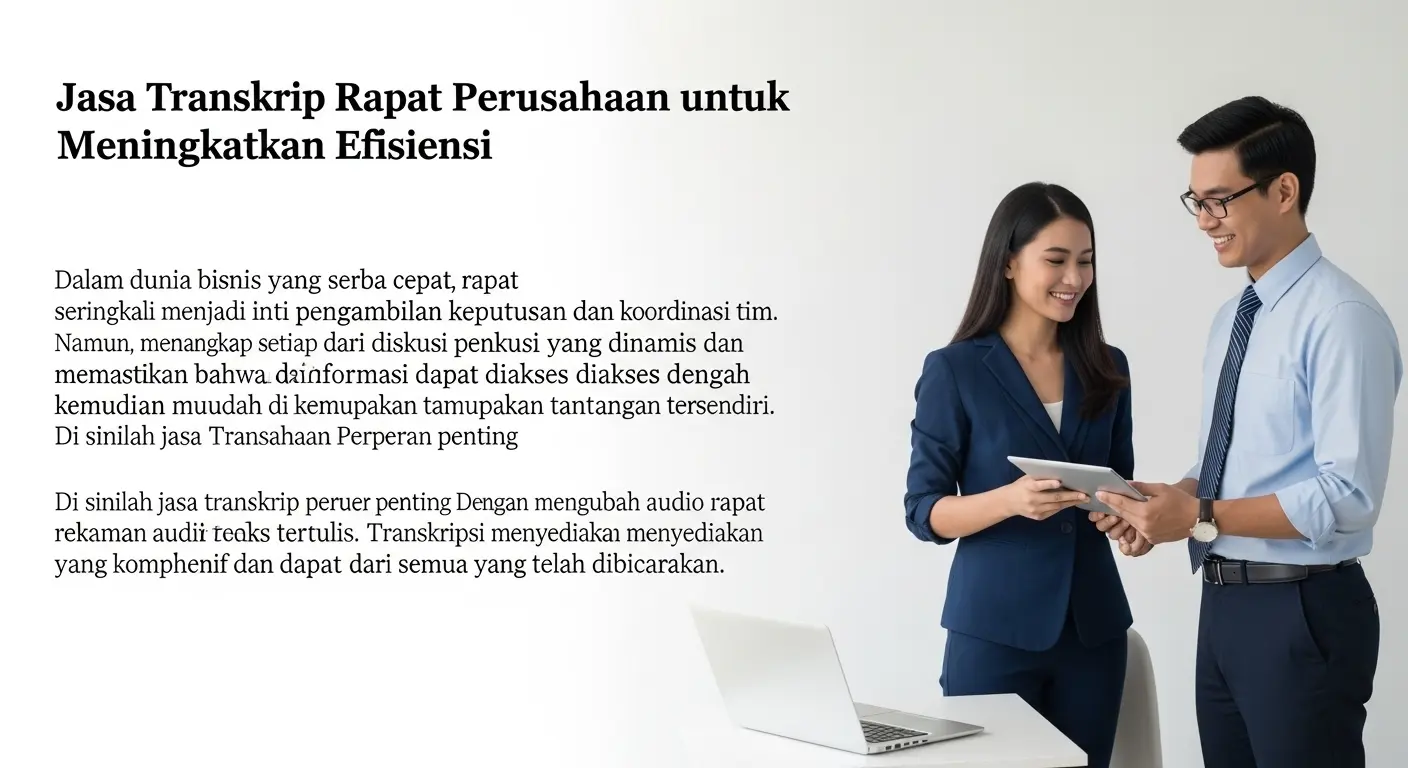 Jasa Transkrip Rapat Perusahaan untuk Meningkatkan Efisiensi