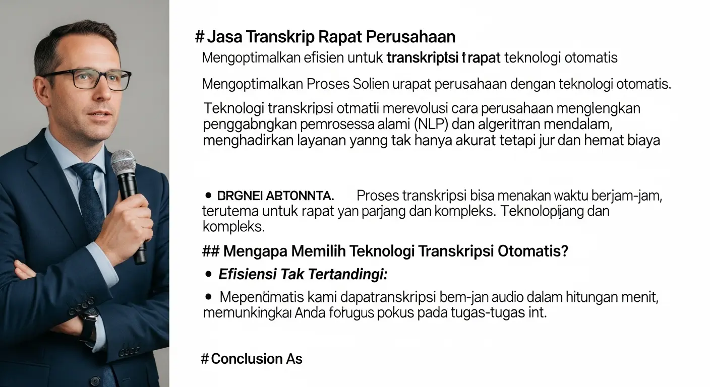 Jasa Transkrip Rapat Perusahaan: Mengoptimalkan Proses
