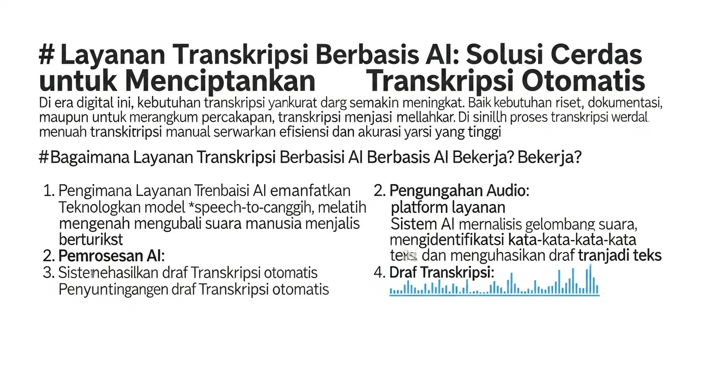 Layanan Transkripsi Berbasis AI: Solusi Cerdas untuk Menciptakan Transkripsi Otomatis