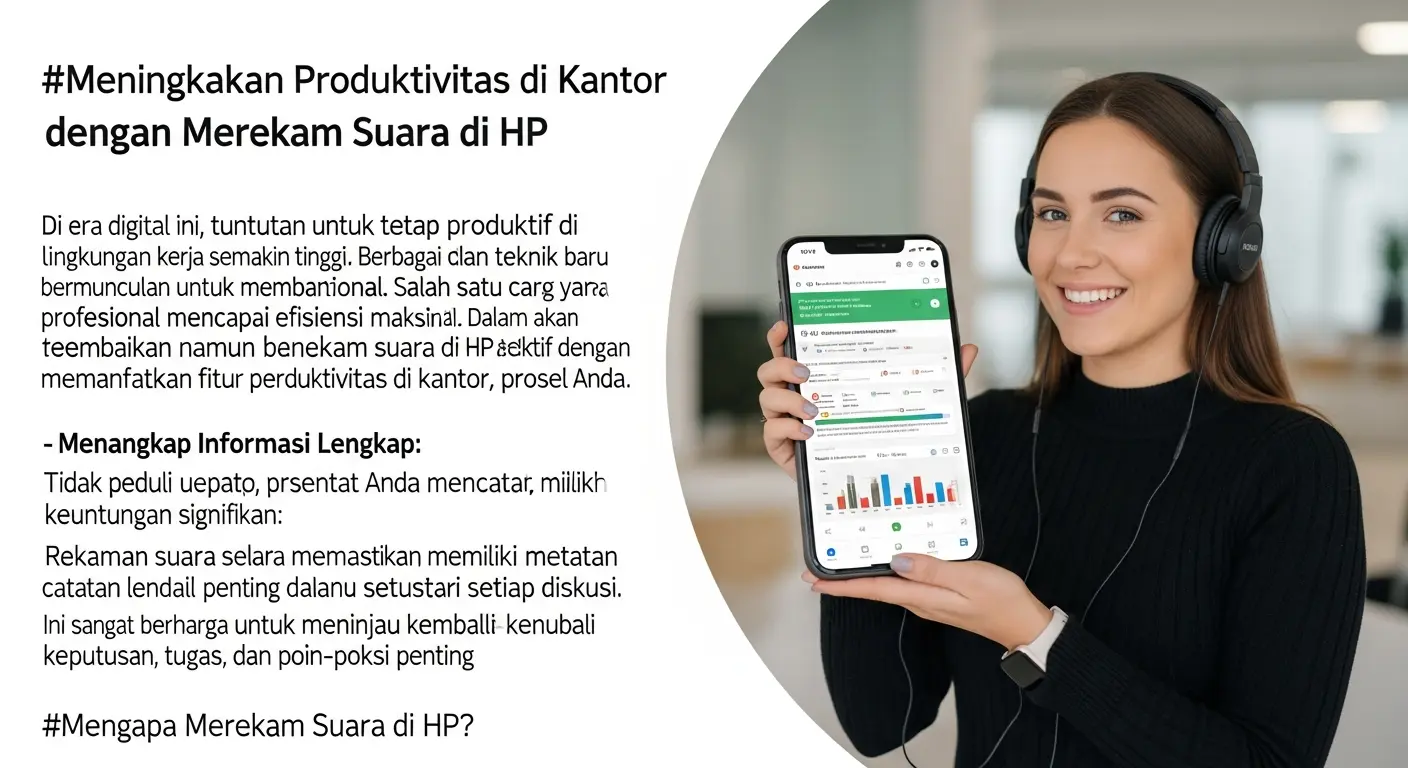 Meningkatkan Produktivitas di Kantor dengan Merekam Suara di HP