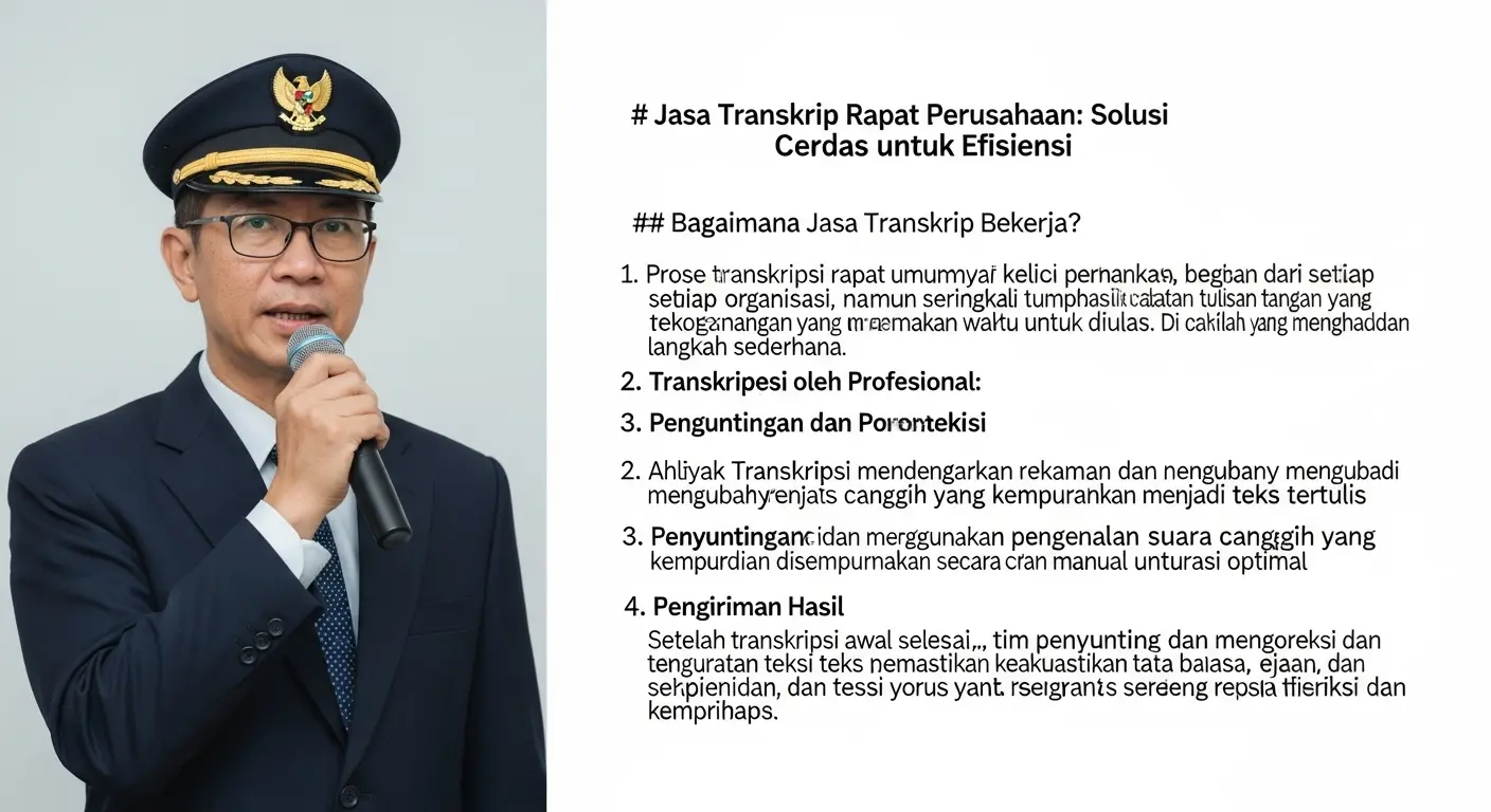 Jasa Transkrip Rapat Perusahaan: Solusi Cerdas untuk Efisiensi