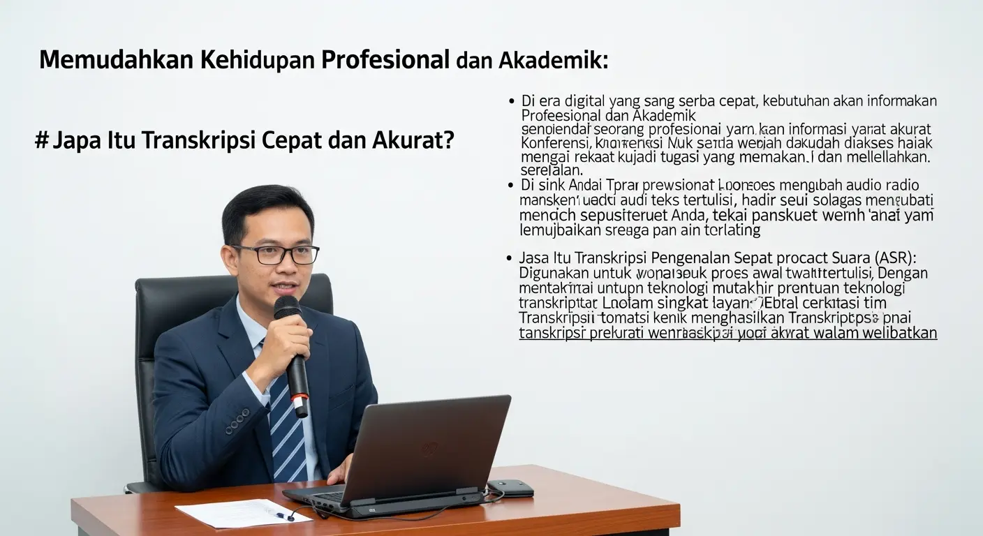 Jasa Transkripsi Cepat dan Akurat: Memudahkan Kehidupan Anda