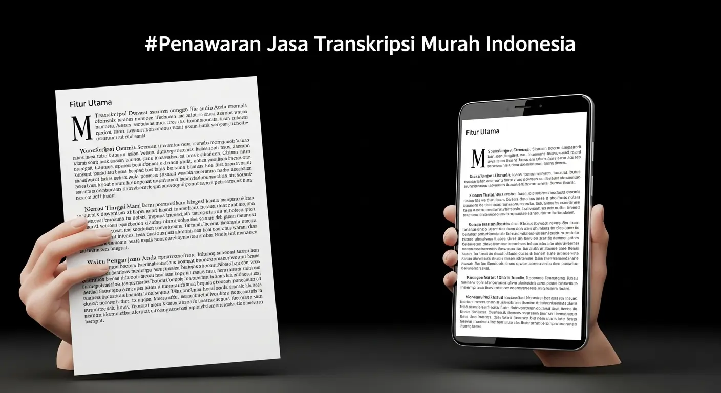 Jasa Transkripsi Murah Indonesia: Solusi Transkripsi Otomatis untuk Anda