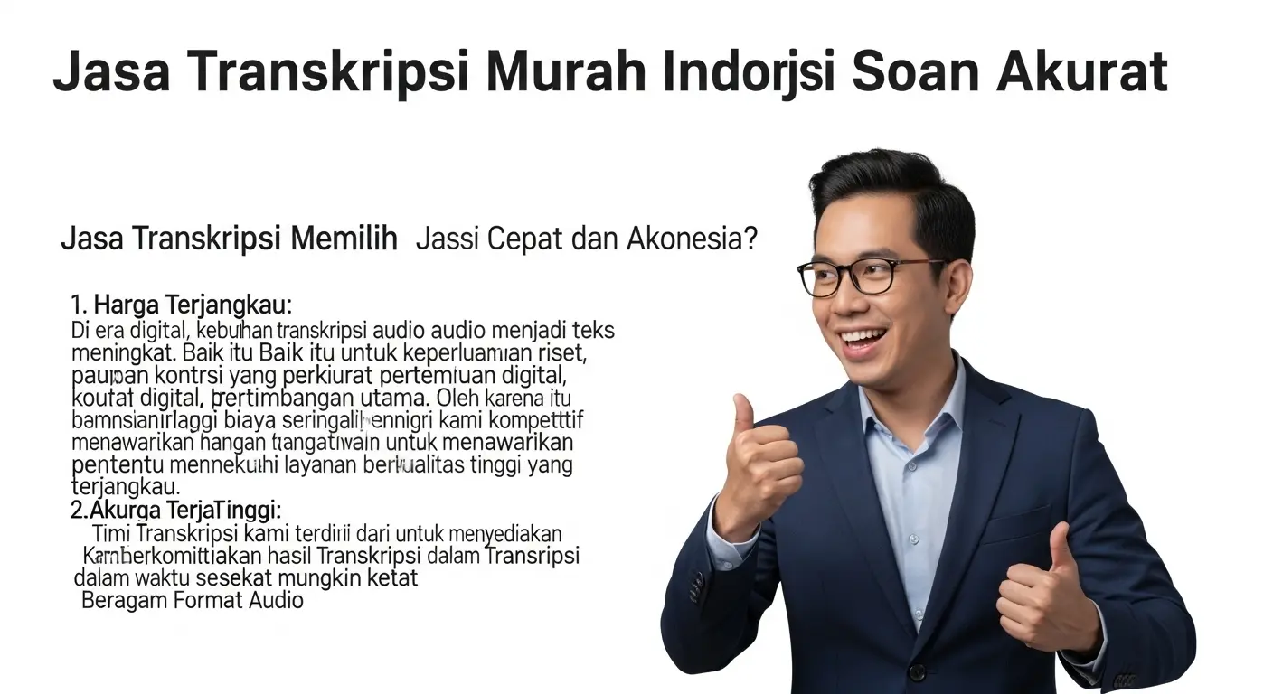 Jasa Transkripsi Murah Indonesia: Solusi Cepat dan Akurat