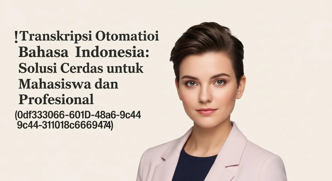 Transkripsi Otomatis Bahasa Indonesia: Solusi Cerdas untuk Mahasiswa dan Professional