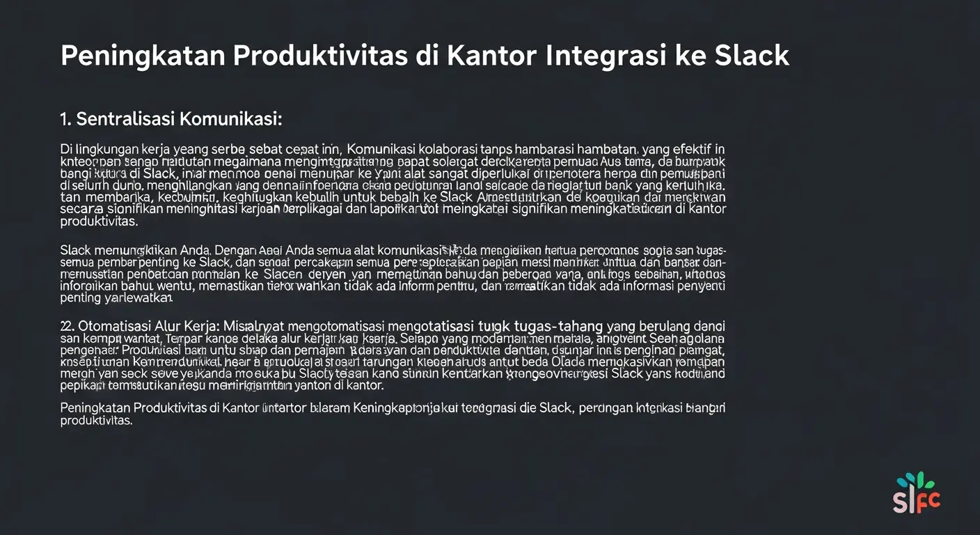 Meningkatkan Produktivitas di Kantor Melalui Integrasi ke Slack