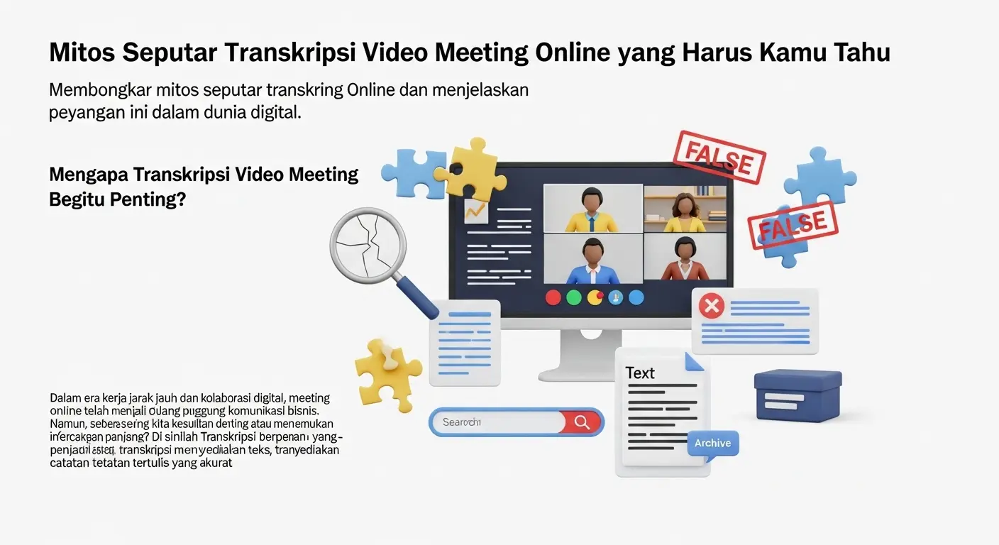 Mitos Seputar Transkripsi Video Meeting Online yang Harus Kamu Tahu