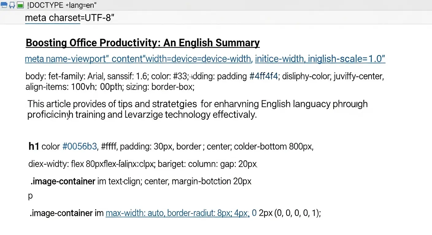 Meningkatkan Produktivitas di Kantor: Ringkasan Bahasa Inggris