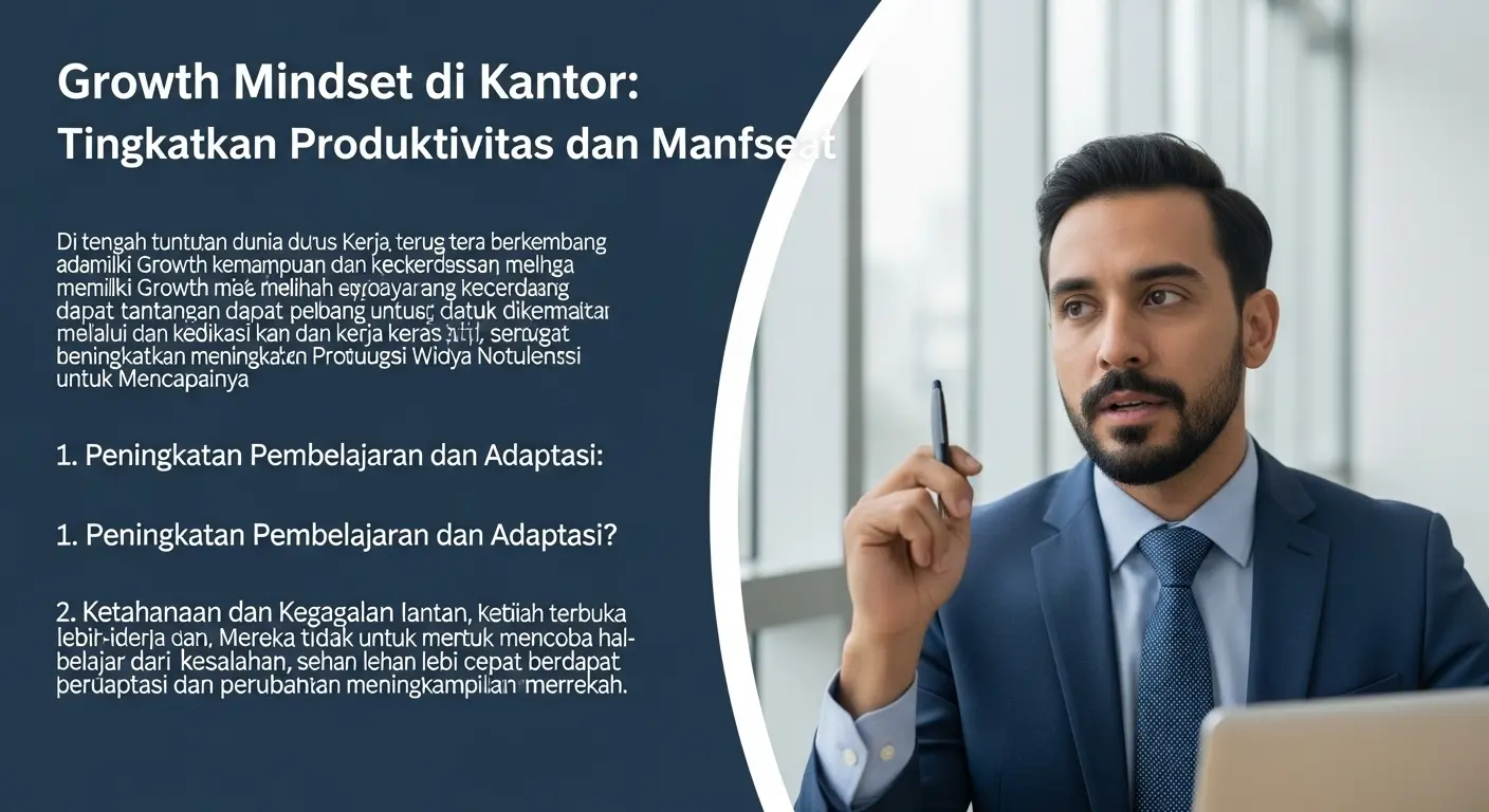 Growth Mindset untuk Kesuksesan: Tingkatkan Produktivitas di Kantor